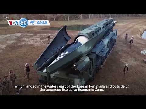 VOA60 Asia  - North Korea launches ballistic missile