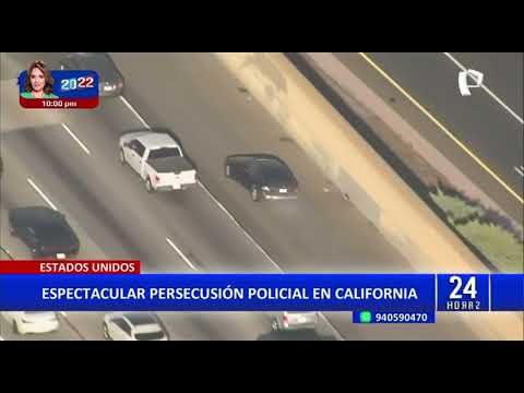 Estados Unidos: captan espectacular persecución policial en California