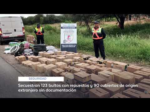 Operativo Lapacho: incautan carga ilegal de repuestos y cubiertas extrajeras