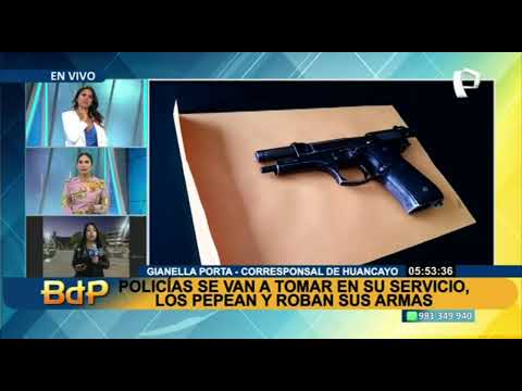 Huancayo: dos policías se fueron a tomar en pleno servicio y terminan siendo víctimas de 'peperas'
