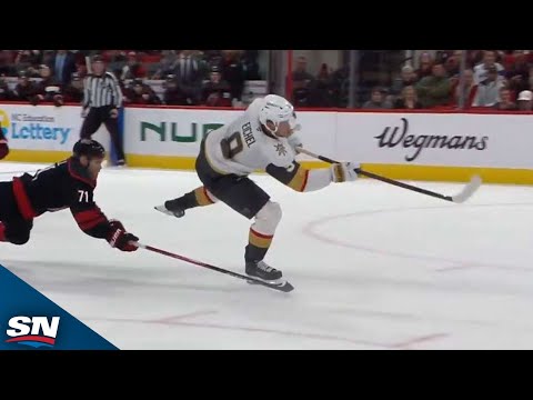 Golden Knights Jack Eichel Snaps Home Breakaway Goal