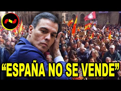 Catalanes COLAPSAN Barcelona EN CONTRA de Sánchez y la amnistía: “ESPAÑA NO SE VENDE”