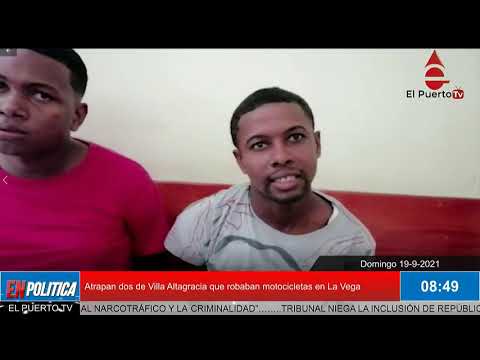 Atrapan dos de Villa Altagracia que robaban motocicletas en La Vega
