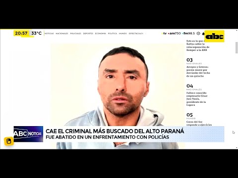 El criminal más buscado del Alto Paraná, cae abatido en enfrentamiento con policías