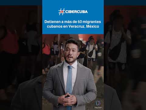 Más de 60 migrantes cubanos detenidos en un hotel de Veracruz, México.