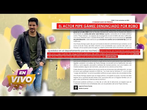 Pepe Gámez acusado de Robo de Joyas por su EX | En Vivo