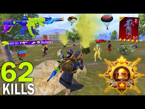 62 Kills!!😱 NEW SEASON SUPER AGRESSIVE RUSH GAMEPLAY 😍 Pubg Mobile