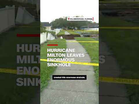 Hurricane Milton leaves enormous sinkhole