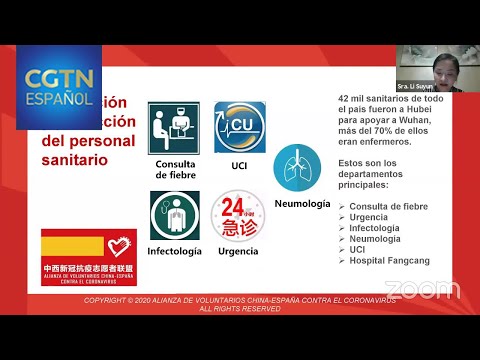 Médicos chinos comparten con españoles su experiencia sobre la COVID-19