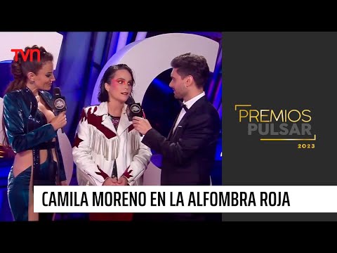 Camila Moreno se presenta en la alfombra roja | Premios Pulsar 2023