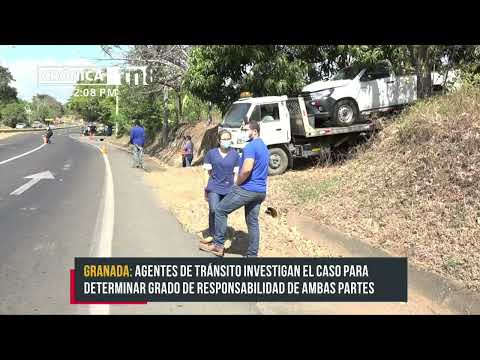 Reconstruyen accidente vial donde pereció un motociclista en Granada - Nicaragua