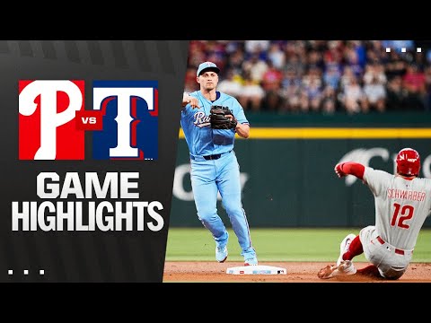 Phillies vs. Rangers Game Highlights (8/10/25) | MLB Highlights