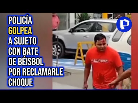 San Juan de Miraflores: policía golpea a conductor que le reclamó por chocarle el carro (2/2)