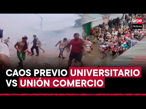 Tarapoto: barristas se enfrentan a policías previo Universitario vs. Unión Comercio