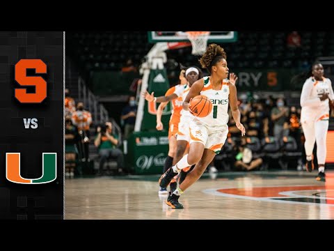 Acc Football Basketball 🏀 Syracuse vs. Miami Women's Basketball Highlights (2021-22)