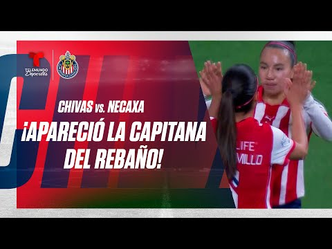 Golazo de cabeza de Carolina Jaramillo. Chivas Femenil v. Necaxa Femenil | Telemundo Deportes