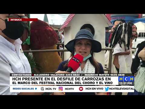 Colorido desfile de carrozas en el “Festival Nacional del Choro y el Vino” en Intibucá