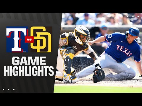 Rangers vs. Padres Game Highlights (7/4/25) | MLB Highlights