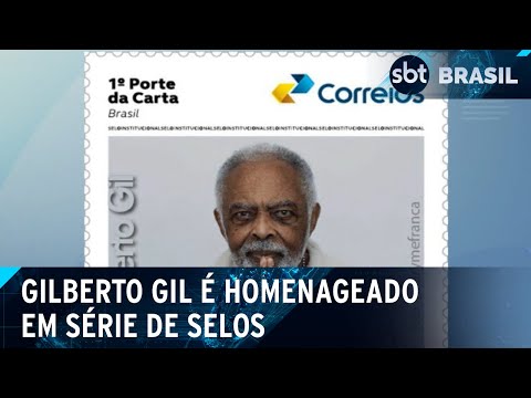 Gilberto Gil é o homenageado dos Correios em série de selos de cartas | SBT Brasil (26/04/24)