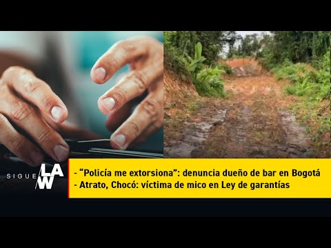 “Policía me extorsiona”: dueño de bar en Bogotá / Atrato, Chocó: víctima de mico en Ley de garantías