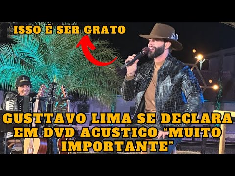 Gusttavo Lima se DECLARA durante gravação do acústico e mostra GRATIDÃO