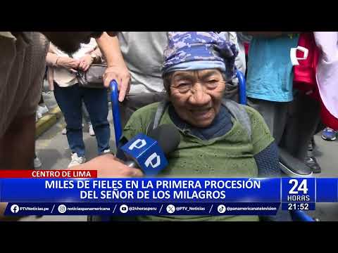 #24 HORAS| FIELES LLEGAN A LA PRIMERA PROCESIÓN DEL SEÑOR DE LOS MILAGROS