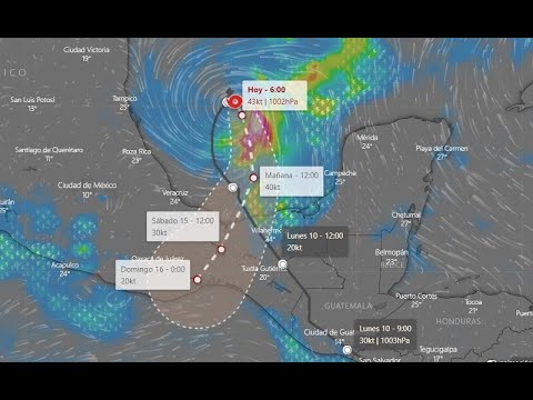 Golfo de México: Así es el trayecto de la tormenta tropical Karl