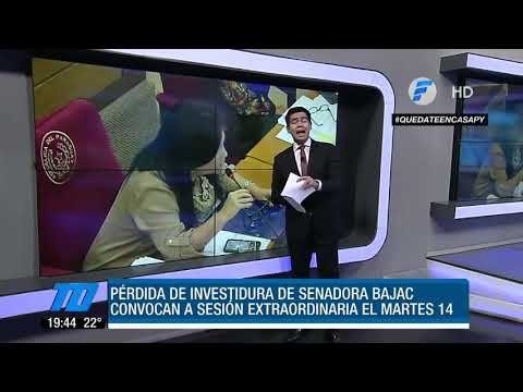 Senadores tratarán perdida de investidura de María Eugenia Bajac