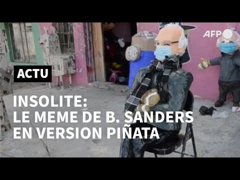 Un atelier de piñata mexicain recrée le mème viral de Bernie Sanders | AFP