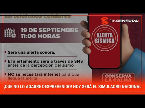 ¡QUE NO LO AGARRE DESPREVENIDO! #HOY será el #SIMULACRO nacional