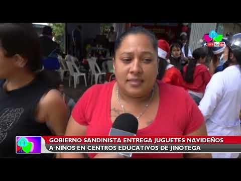 Gobierno Sandinista entregó juguetes navideños a niños de centros educativos de Jinotega