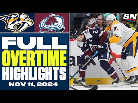 Nashville Predators at Colorado Avalanche | FULL Overtime Highlights - November 11, 2024