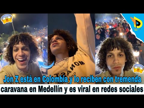 Jon Z está en Colombia y lo reciben con tremenda caravana en Medellín y es viral en redes sociales