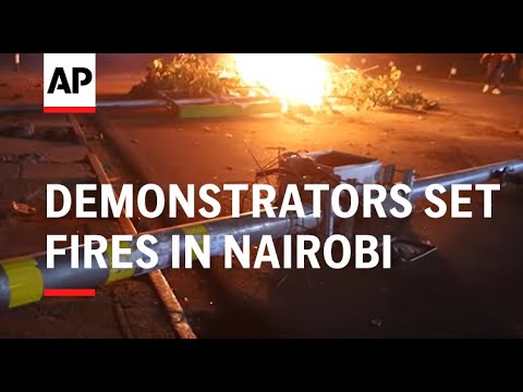 Demonstrators set fires in Nairobi to protest against proposed Kenya finance bill