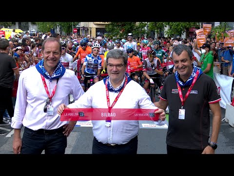 Bilbao se despide de La Vuelta con gran presencia de aficionados en la salida de la sexta etapa