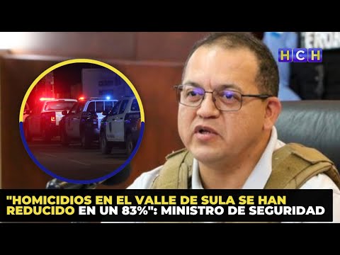 Homicidios en el Valle de Sula se han reducido en un 83%: Ministro de Seguridad