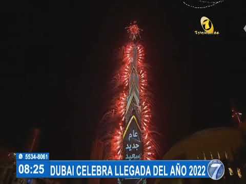 Imágenes de la celebración de año nuevo en Dubai