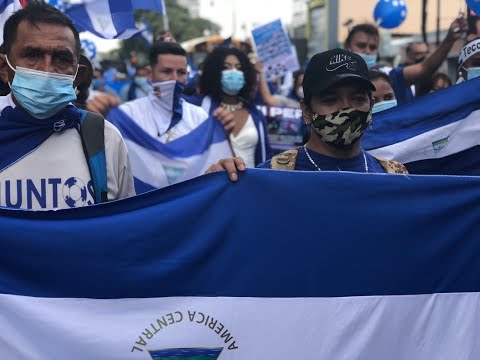 ?#LoÚltimo | Concluye marcha de exiliados contra Daniel Ortega en Costa Rica
