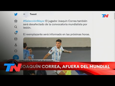 MUNDIAL DE QATAR I Otra baja sensible, Joaquín Correa afuera del mundial por lesión