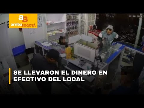 Asalto a mano armada en droguería de Engativá: delincuentes huyen con un millón de pesos | CityTv