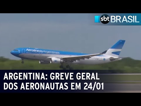 Passageiros são afetados em greve geral das empresas aéreas argentinas | SBT Brasil (20/01/24)