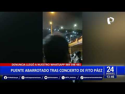 24Horas Puente abarrotado tras concierto de Fito Páez