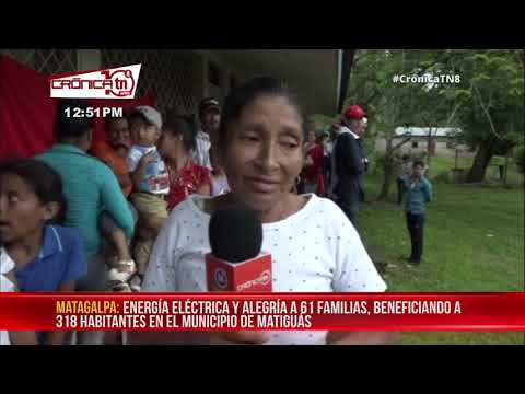 Comunidad de Matiguás inaugura proyecto de electrificación - Nicaragua