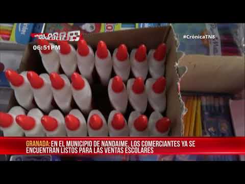 Comerciantes nandaimeños optimistas con venta de productos escolares – Nicaragua