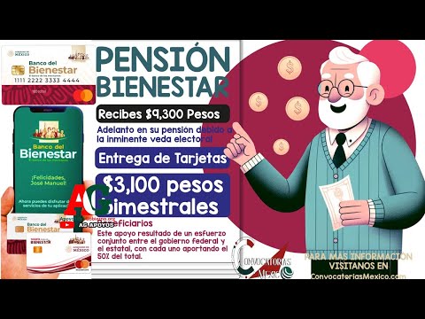 ¡DE ÚLTIMO SEGUNDO!  $9,300  Adultos Mayores; Pensión Bienestar 2024 | 3 bimestres adelantados