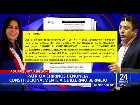 Guillermo Bermejo es denunciado constitucionalmente por Patricia Chirinos