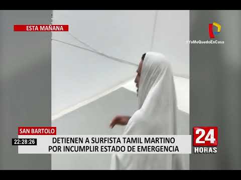 San Bartolo, detienen a sufrista Tamil Martino por incumplir estado de emergencia