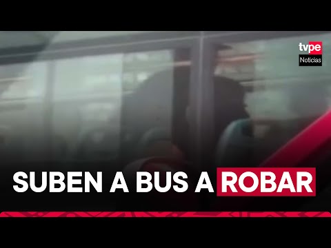 Delincuentes roban a pasajeros de bus en Cercado de Lima