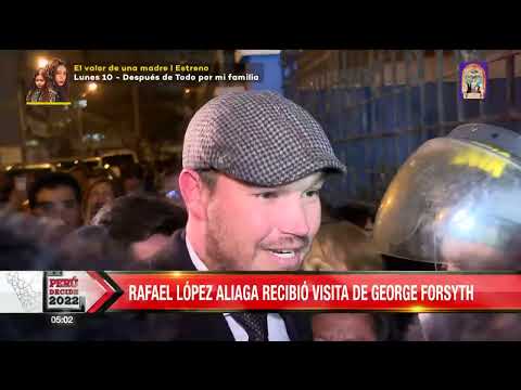 Rafael López Aliaga recibió visita de George Forsyth: Trabajemos juntos por el bien del Perú