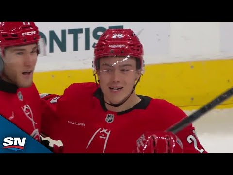 Hurricanes Bradly Nadeau Fires Home Wrister For First Career NHL Goal